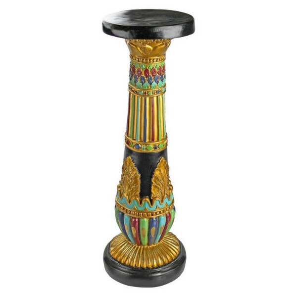 Regal Egyptian Luxor Sculptural Pedestal Column Display Riser
